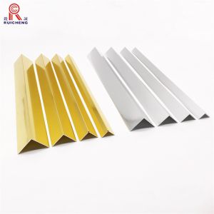 China Gold Color Aluminium L Shape Trim Tile Profile Corner With Punching Hole on sale