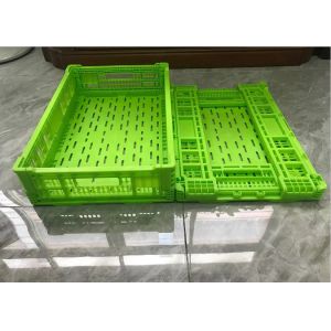 Foldable Mesh Wall Turnover Plastic Storage Crates For Vegetable Fruits