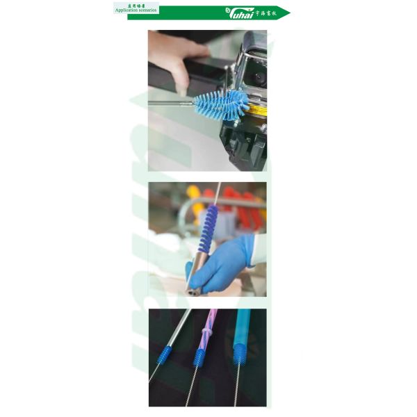 Blue Milking Machine Cleaning Brush Multi Function Durable Milk Shell Cleaning Brush