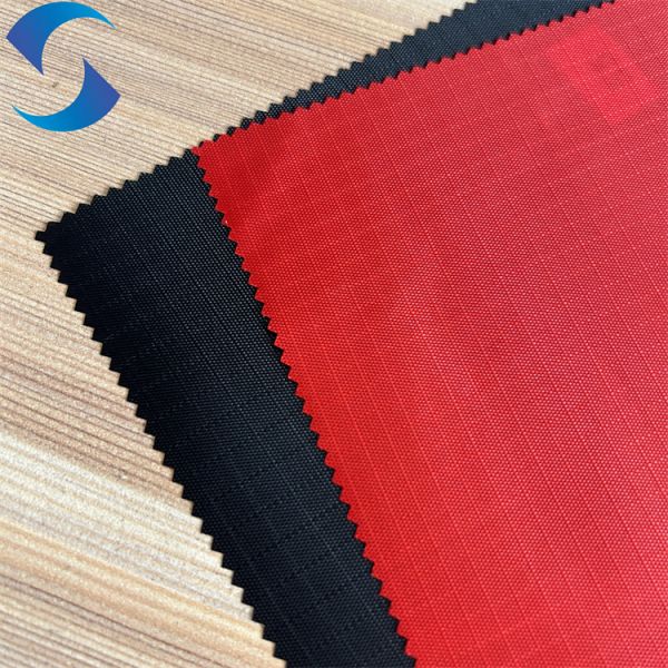 ripstop 210D polyester Oxford fabric Double-line checkered pattern for tent