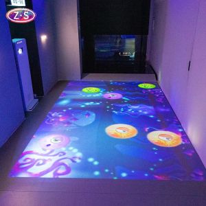 Multi Scenario Interactive Floor Games 4000 Lumens Interactive Projection System