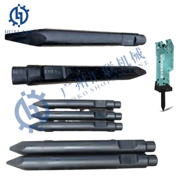 Quality Everdigm EHB40 Moil Point Type Chisel EHB20 EHB30 EHB25 EHB50 Blunt Type Tool Chisel for Hydraulic Breaker Spare Parts for sale