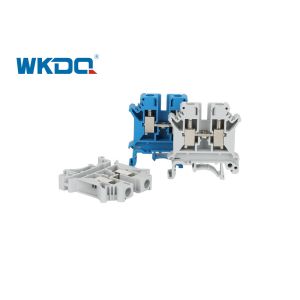JUK 6N Din Rail Mounted Terminal Block Connector , Quick Connect Terminal Block