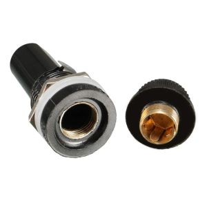 SL602 Nut Mounting AC 250V 6mm X 30mm 10 Amp Panel Mount Fuse Holder Black Screw