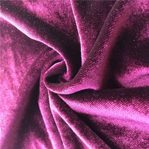 Polyester Spandex Ice Velvet Fabric 4 Way Stretch Crushed
