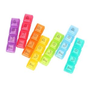 Safely pop-up 7case pill organizer, 7 day a week cool detachable drugs box with