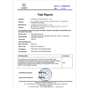 Yueqing Zhuorui Hardware Tools Co., Ltd Certifications