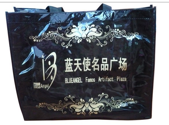 Balck Transparent PP Shopping Bag, Fabric Carrier Bags 45cm * 40cm * 12cm