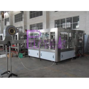 PLC Control Water Production Line , 15000BPH Plastic Bottle Monoblock Filling