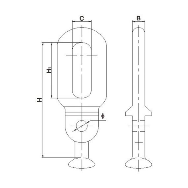 Ball Eyes Thimble Clevis , 16mm 20mm Thimble Eye Clevis