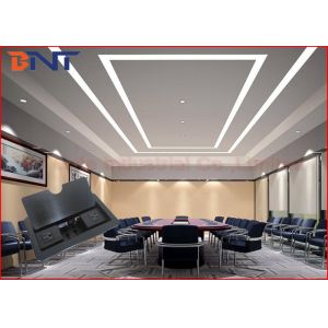 Double Power Pulling Table Cable Cubby For Conference Desktop AV Solutions