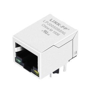 Wholesale Pulse J00-0063NL Compatible LINK-PP LPJ0050BBNL 10/100 Base-T Tab Down Green/Yellow Led Single Port Female RJ45 Ethernet Jack from china suppliers