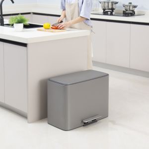 11.5L*3 Stainless Steel Soft Close Square Pedal Trash Bin for Office Waste Bin