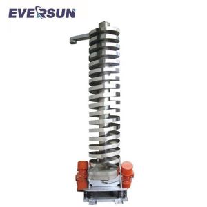 Stainless Steel Vertical Screw Elevator / Vibrating Spiral Conveyor For Granular