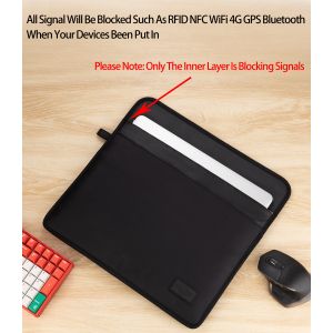 MONOJOY Faraday Cage Bag , Signal Blocking Bag Compatible For 13 Inch MacBook