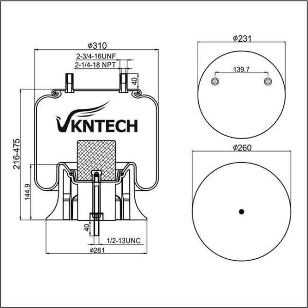 Popular Model Rolling Lobe Rubber Air Spring W01-358-9978 For Truck And Trailer S-28929