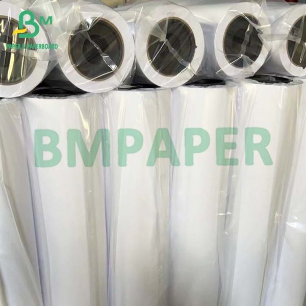 Matte Finish 24lb 36lb Coated Bond Paper Rolls For Wide Format Color Inkjet Printers