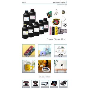 uv ink for uv flatbed roll dtf wall printers with Epson i3200 i1600 XP600 TX800