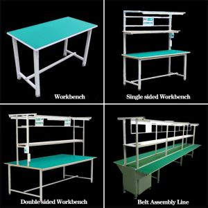 Industrial Aluminium ESD Workbench 240x120cm with 40W LED and 1 Year Warranty