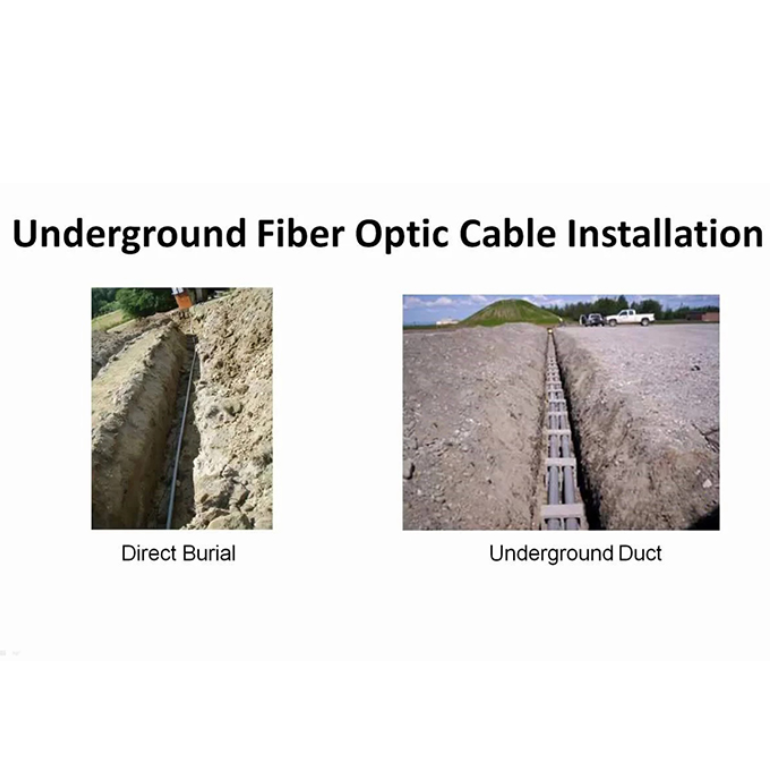 196 Cores Single Mode G652d Buried Underground Fiber Optic Cable Double Sheath