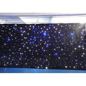 Blue And White LED Star Curtain Backdrop DMX Control For Wedding Event Stage