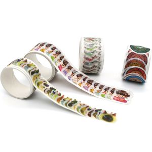 CMYK Printed Die Cut Single Sided Washi Tape Rolls