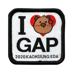 Carton Bear Overlock Custom Logo Iron On Patches For Garment Bags Shoes