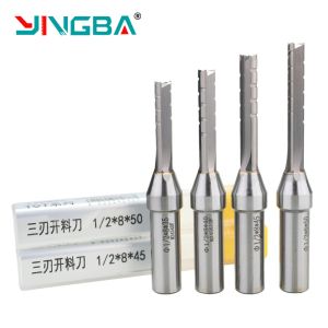 YingBa Durable Solide Carbide TCT Straight Router Bit 3 Flute Straight Milling