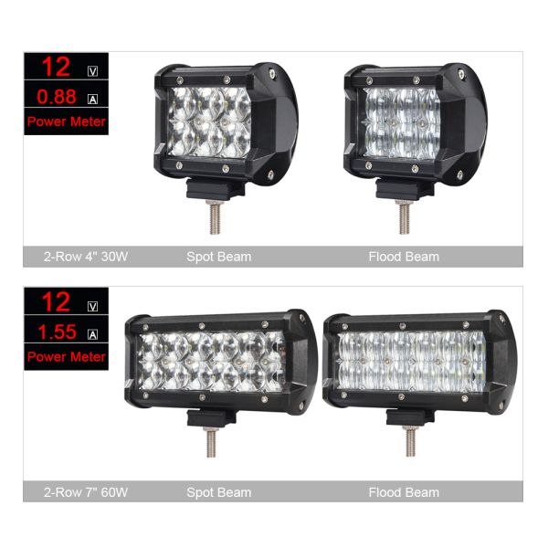 5D 30W 60W 90W 120W LED Work Light Bar for Tractor Boat Off-Road 4WD 4x4 Truck ATV