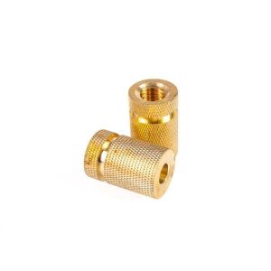 Precision Insert Brass Knurled Thumb Nut , Equipment Parts Custom Brass