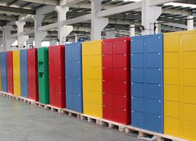 Network Remote Control Management Luggage Lockers , Pincode Overnight Steel Storage Locker