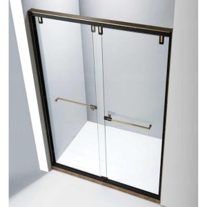 OEM Frameless Shower Wet Room with 2 Panel Sliding Shower Door