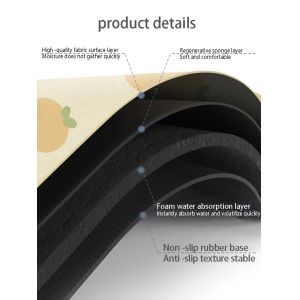 Kitchen Absorbent Mat for Dustproof and Mould Proof Function in Custom Rectangle
