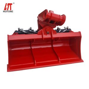 Customizable Red And Yellow Excavator Tilt Bucket For Various Capacity And
