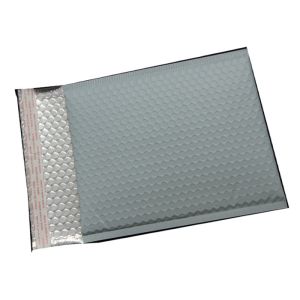 Gray Matte Metallic Bubble Mailers , Flat Custom Printed Padded Envelopes