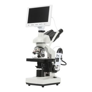 Biological Metal Microscope with Adjustable Aperture and Double-Layer Movable