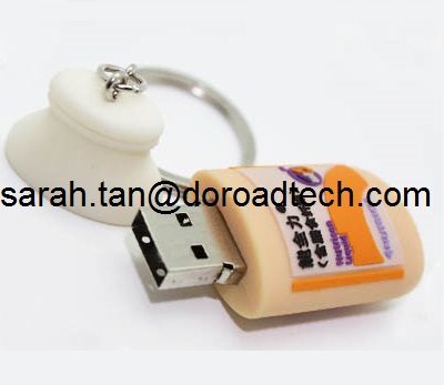 Good Quality Customized Medicine Botlle Shaped USB Flash Drive promotional gift