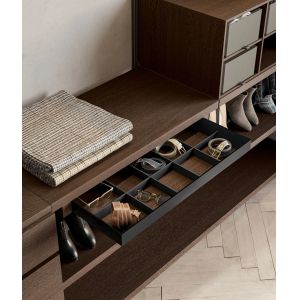 Modern Customized Open Wardrobe Fitted Bedroom Closet No Door