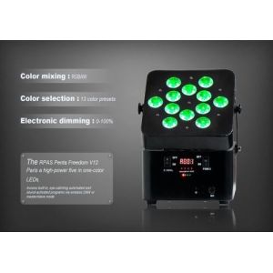 High Bright Wireless Par Cans Lights , Remote Controlled Wireless Led Lights