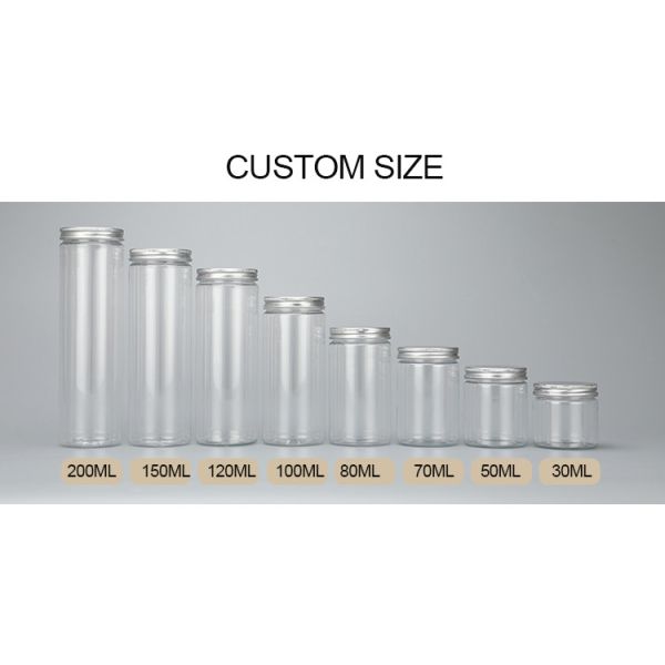 7oz 8oz Clear Plastic Jar Containers With Customization Options