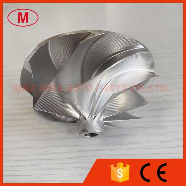 reverse 54.28/67.40mm 9+0 Blades point milling turbo aluminum 2618/billet compressor wheel bore:6.35mm