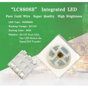 0.3W Sanan Chip Built-in IC 5050 SMD LC8808 High Voltage DC12V LED Chip