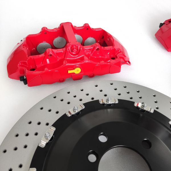 Cast Iron 405mm Disc 8 Pot Brakes Red Caliper GT8 For Toyota LC200