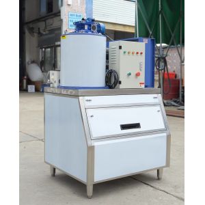 1 Ton Flake Ice Block Maker Industrial Commercial Ice Making Machine for