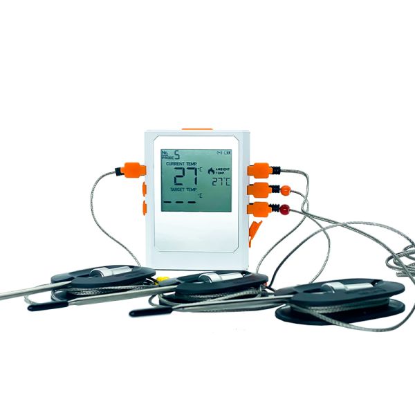 Long Range Remote Smart Wireless Meat Thermometer Wifi For Oven, Cooking, Grill, Kitchen, BBQ With Battery