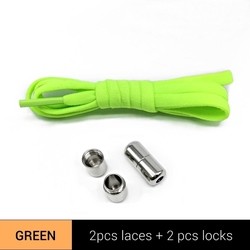 New Elastic Shoelaces Metal Capsule Button No Tie Shoe Laces