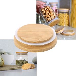 Custom Wooden Mason Jar Lids Reusable Bamboo Mason Canning Lids Compatible with