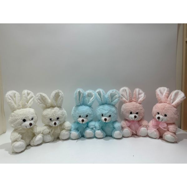20CM 8" Easter Plush Toy Bunny Rabbit Stuffed Animal with Bowtie