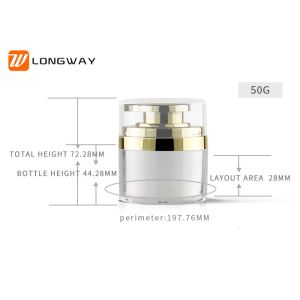 50ml Airless Treatment Pump Bottle OEM / ODM Available SGS Approval