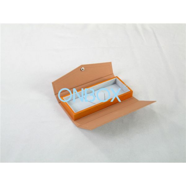 Folding Printed Pen Packaging Box , Brown Pen Presentation Box
